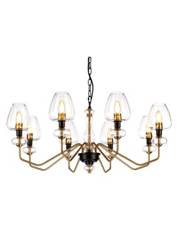 Elstead ARMAND Chandelier E14 8x40W Brass/Black DL-ARMAND8-AB
