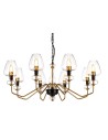 Elstead ARMAND Chandelier E14 8x40W Brass/Black DL-ARMAND8-AB