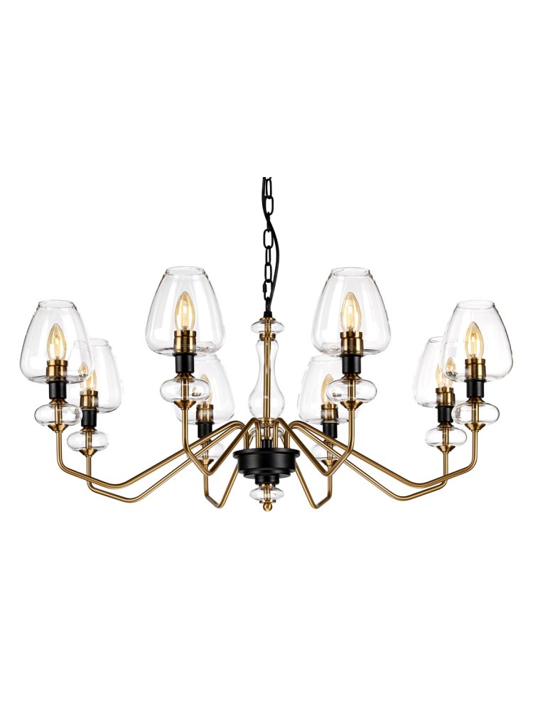 Modern chandeliers - Elstead ARMAND Chandelier E14 8x40W Brass/Black DL-ARMAND8-AB - product kolory-swiatla.pl 2