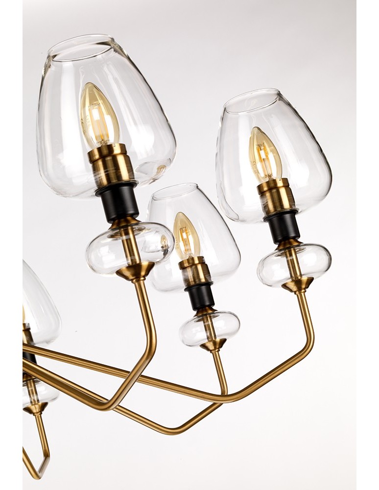Modern chandeliers - Elstead ARMAND Chandelier E14 8x40W Brass/Black DL-ARMAND8-AB - product kolory-swiatla.pl 3