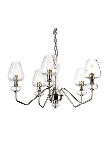 Elstead ARMAND Chandelier E14 5x40W Steel DL-ARMAND5-PN