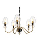 Modern chandeliers - Elstead ARMAND Chandelier E14 5x40W Brass/Black DL-ARMAND5-AB - product 1