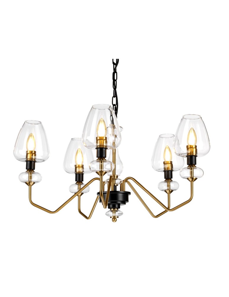 Modern chandeliers - Elstead ARMAND Chandelier E14 5x40W Brass/Black DL-ARMAND5-AB - product kolory-swiatla.pl 1