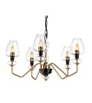 Modern chandeliers - Elstead ARMAND Chandelier E14 5x40W Brass/Black DL-ARMAND5-AB - product 2