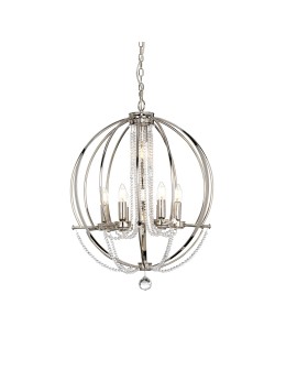 Elstead CASSIE Chandelier E14+E27 6x60W+1x60W Nickel CASSIE7.