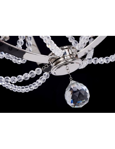 Elstead CASSIE Chandelier E14+E27 6x60W+1x60W Nickel CASSIE7. - product 2