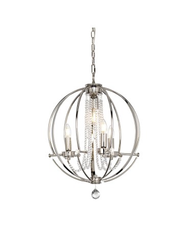 Elstead CASSIE Chandelier E14+E27 3x60W+1x60W Nickel CASSIE4.
