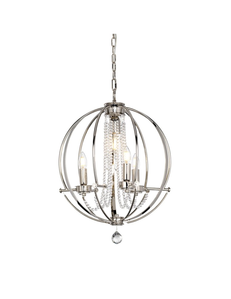 Chandeliers - Elstead CASSIE Chandelier E14+E27 3x60W+1x60W Nickel CASSIE4. - product kolory-swiatla.pl 1