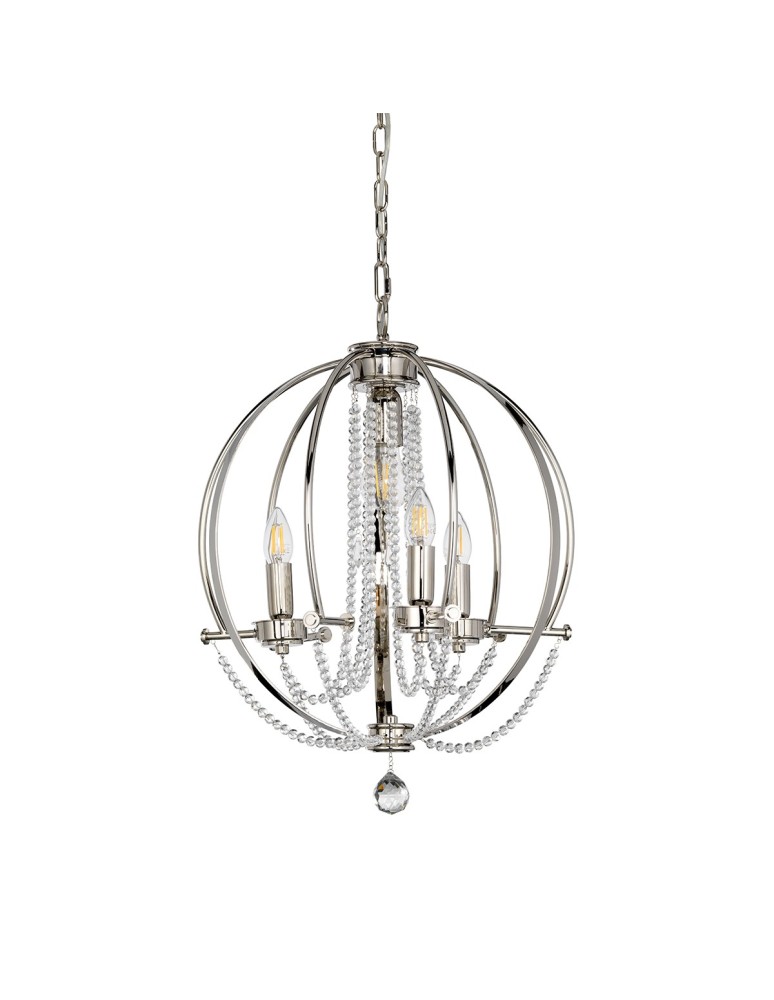 Chandeliers - Elstead CASSIE Chandelier E14+E27 3x60W+1x60W Nickel CASSIE4. - product kolory-swiatla.pl 2