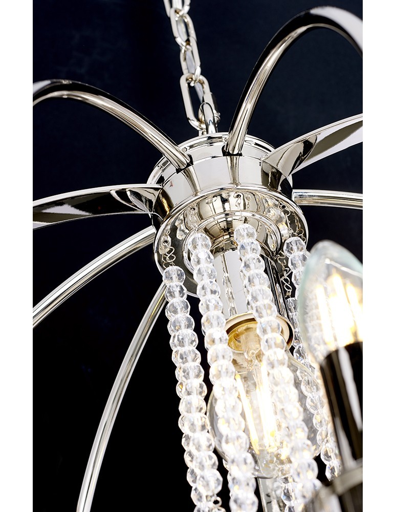 Chandeliers - Elstead CASSIE Chandelier E14+E27 3x60W+1x60W Nickel CASSIE4. - product kolory-swiatla.pl 4