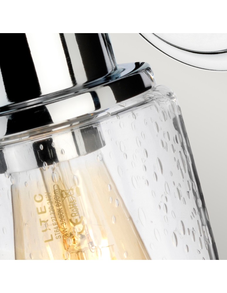 Bathroom wall lamps - Elstead MORVAH Wall lamp E27 1x60W IP44 Chrome BATH-MORVAH1-PC - product kolory-swiatla.pl 4