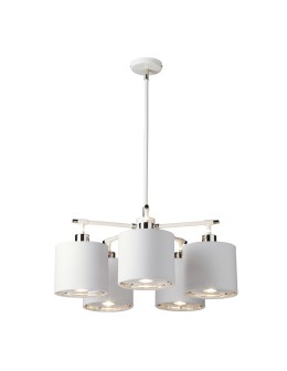 Elstead BALANCE E27 5x40W White/Nickel Chandelier BALANCE5-WPN