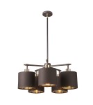 Modern chandeliers - Elstead BALANCE E27 5x40W Brown/Brass Chandelier BALANCE5-BRPB - product 1