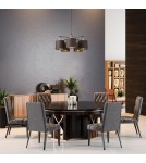 Modern chandeliers - Elstead BALANCE E27 5x40W Brown/Brass Chandelier BALANCE5-BRPB - product 2