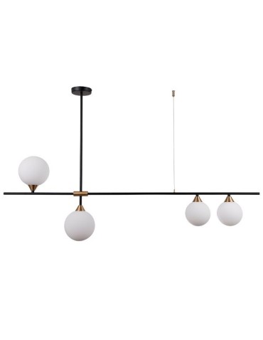 Italux Belmonte 4xG9 Pendant Black Brass PND-9152-4-OPAL