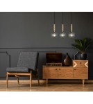 Triple pendant lamps - Italux Ravena LED 3xE27 Pendant Smoky Brass PND-2324-3L BRO+SG - product 2