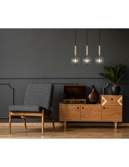 Italux Ravena LED 3xE27 Wisząca Dymiony Mosiężny PND-2324-3L BRO+SG - produkt 2