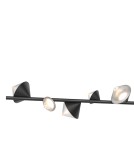 LED pendant lamps - Step into Design CONE LED pendant lamp black 130 cm   - product 1