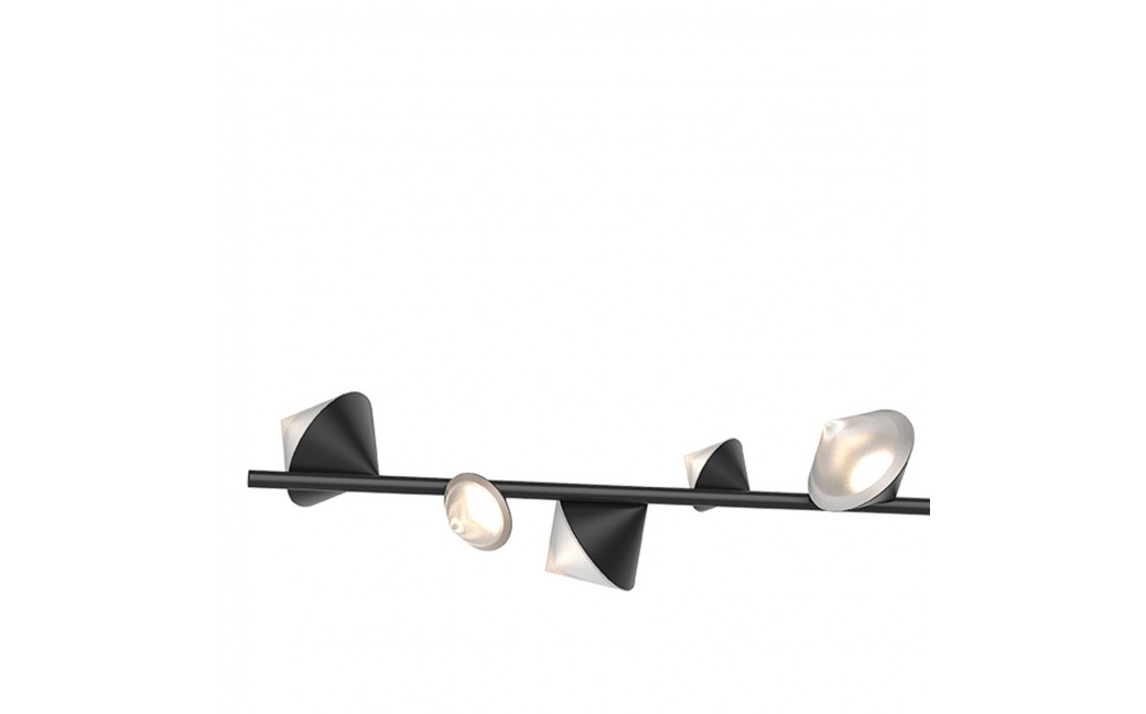 Step into Design Lampa wisząca CONE LED czarna 130 cm 