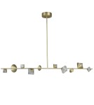 LED pendant lamps - Step into Design CONE LED pendant lamp gold 130 cm   - product 1