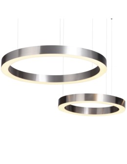 Step into Design CIRCLE pendant lamp 40+60 LED nickel on 1 ceiling light fixture        - product 2