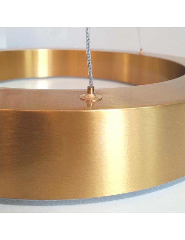 Pendant lamps circles - Step into Design CIRCLE 100+120 LED brass pendant lamp on 1 ceiling light fixture        - product kolory-swiatla.pl 6