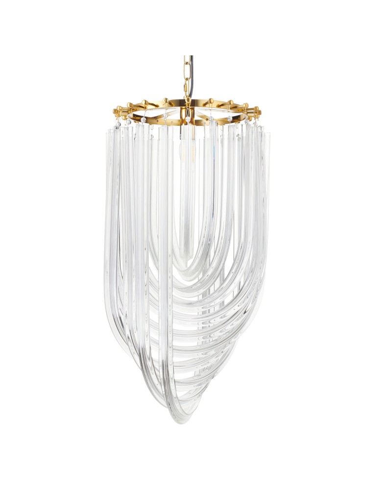 Pendant lamps - Step into Design WAVE gold 40 cm pendant lamp     - product kolory-swiatla.pl 2