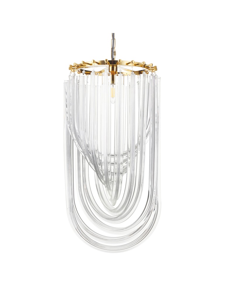 Pendant lamps - Step into Design WAVE gold 40 cm pendant lamp     - product kolory-swiatla.pl 4