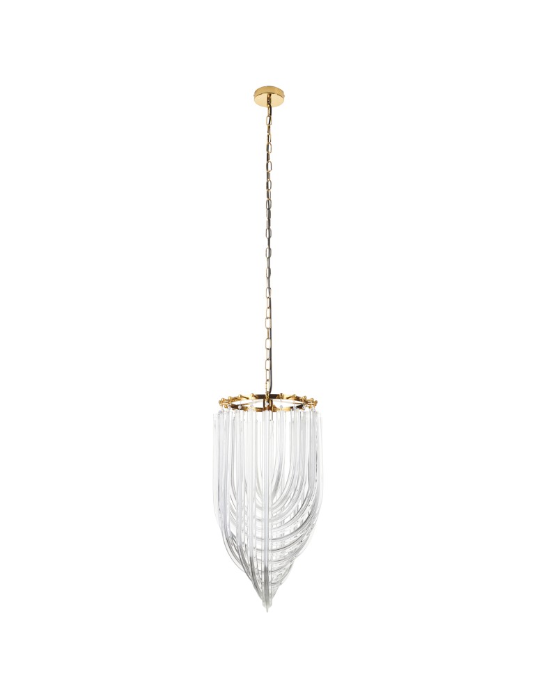 Pendant lamps - Step into Design WAVE gold 40 cm pendant lamp     - product kolory-swiatla.pl 5
