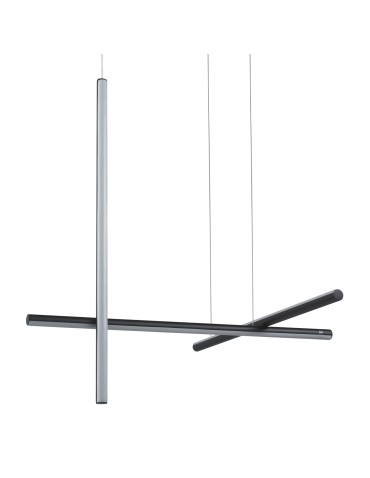 Step into Design Lampa wisząca ASTA-3 LED czarna 78 cm             