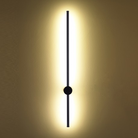 Step into Design Lampa ścienna SPARO czarna 100 cm 