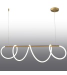Designer pendant lamps - Step into Design FANTASIA LED pendant lamp gold 120 cm   - product 2