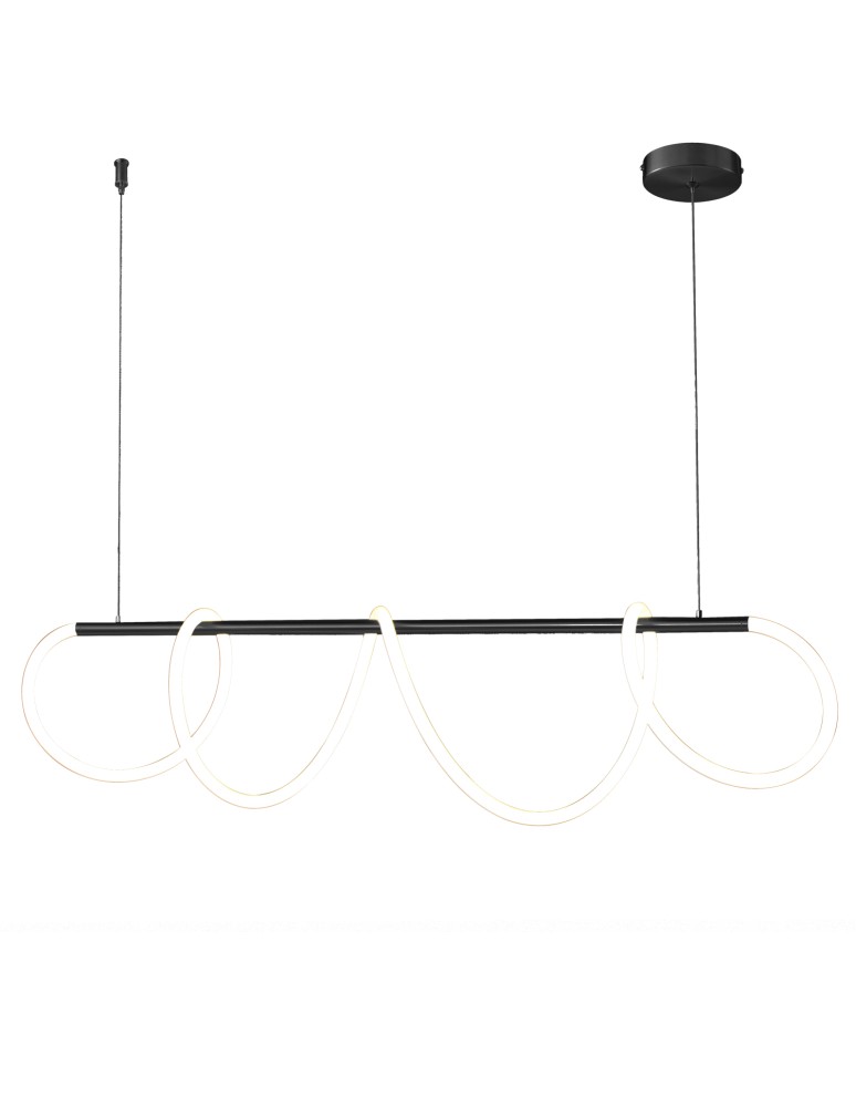 Designer pendant lamps - Step into Design FANTASIA LED pendant lamp black 120 cm   - product kolory-swiatla.pl 2