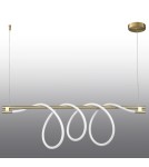 Designer pendant lamps - Step into Design FANTASIA LONG LED pendant lamp gold 120 cm.    - product 1