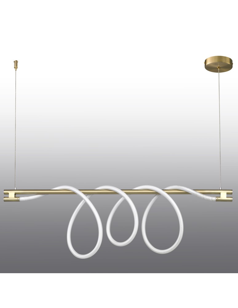 Designer pendant lamps - Step into Design FANTASIA LONG LED pendant lamp gold 120 cm.    - product kolory-swiatla.pl 1