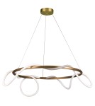 Designer pendant lamps - Step into Design FANTASIA ROUND LED pendant lamp gold 60 cm   - product 1