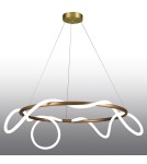 Designer pendant lamps - Step into Design FANTASIA ROUND LED pendant lamp gold 60 cm   - product 3