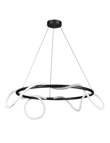 Step into Design FANTASIA ROUND LED pendant lamp black 60 cm  