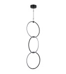 Pendant lamps circles - Step into Design COCO 3 LED pendant lamp black 40 cm   - product 1