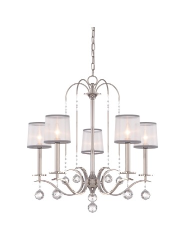 Elstead WHITNEY Chandelier E14 5x40W Silver QZ-WHITNEY5.