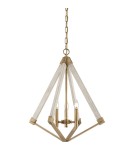 Geometric chandeliers - Elstead VIEW POINT Chandelier E14 3x60W Brass QZ-VIEW-POINT-S. - product 1