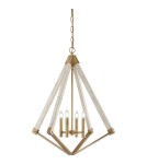 Geometric chandeliers - Elstead VIEW POINT Chandelier E14 4x60W Brass QZ-VIEW-POINT-L. - product 1