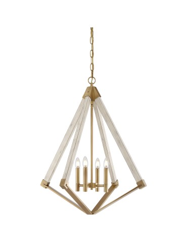 Elstead VIEW POINT Chandelier E14 4x60W Brass QZ-VIEW-POINT-L.