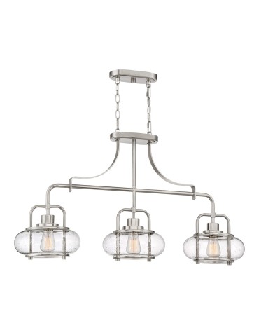 Elstead TRILOGY Pendant E27 3x60W Nickel QZ-TRILOGY-ISLE-BN