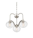 Chandeliers - Elstead TRILOGY Chandelier E27 3x60W Nickel QZ-TRILOGY3-BN - product 3