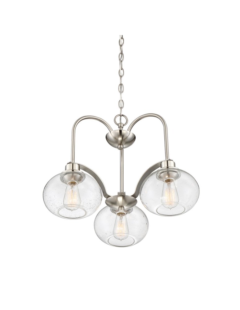 Chandeliers - Elstead TRILOGY Chandelier E27 3x60W Nickel QZ-TRILOGY3-BN - product kolory-swiatla.pl 3