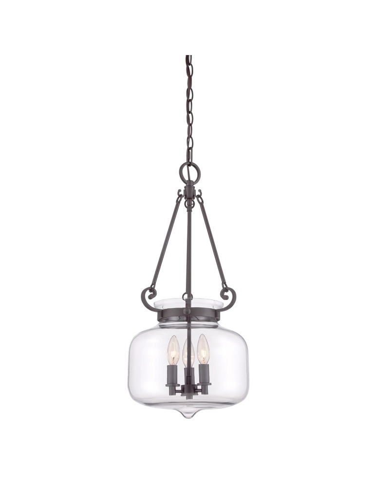 Chandeliers - Elstead STEWART Pendant E14 3x60W Brown QZ-STEWART-WT - product kolory-swiatla.pl 1