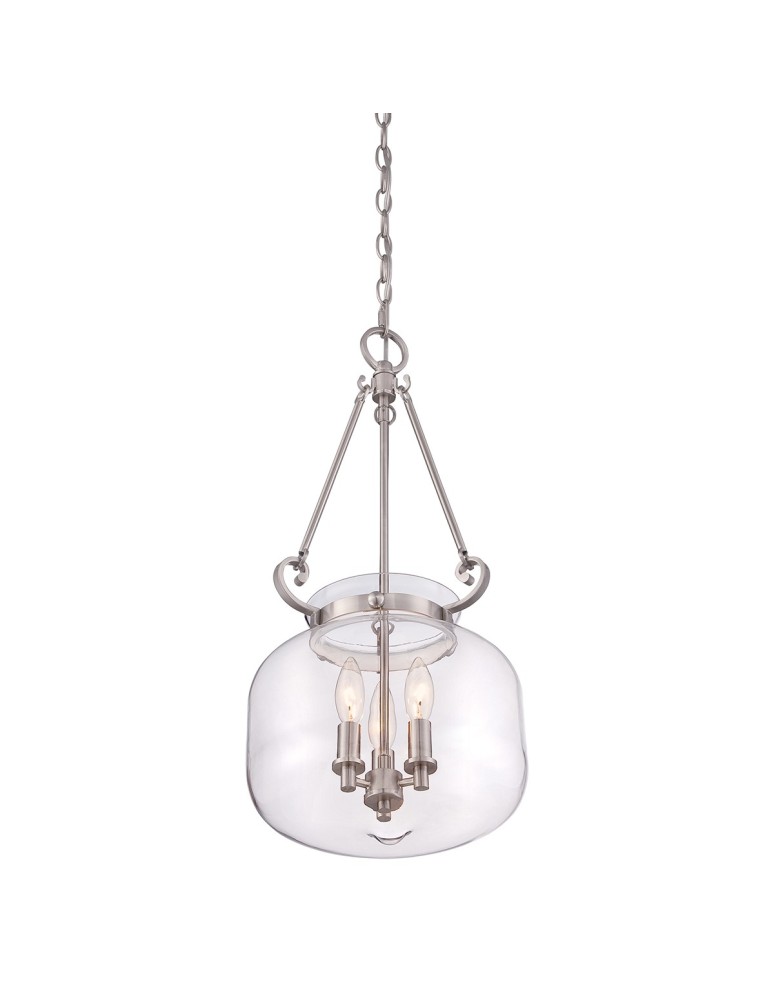 Chandeliers - Elstead STEWART Pendant E14 3x60W Nickel QZ-STEWART-BN - product kolory-swiatla.pl 3