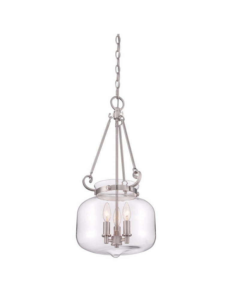 Chandeliers - Elstead STEWART Pendant E14 3x60W Nickel QZ-STEWART-BN - product kolory-swiatla.pl 4
