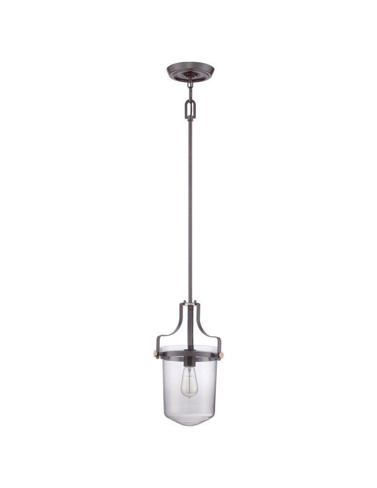 New York style pendant lamps - Elstead PENN STATION Pendant E27 1x60W Brown QZ-PENN-STATION-S-WT - product kolory-swiatla.pl 2